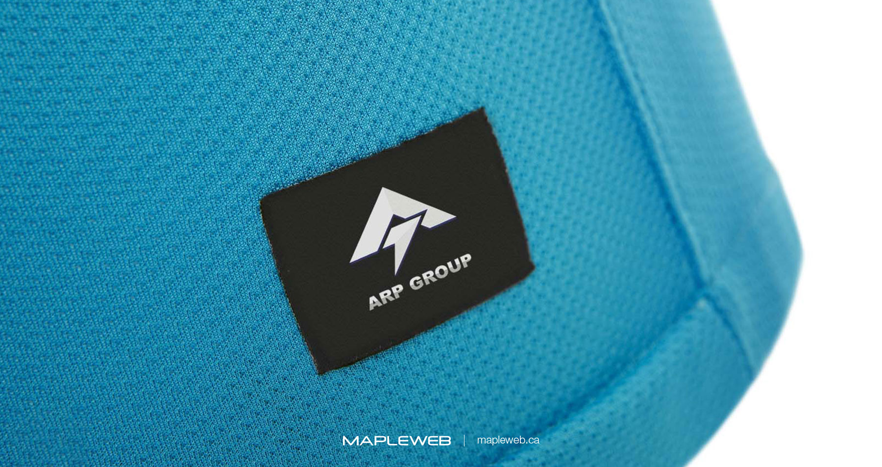 Arp Group Brand Label on Blue Cloth design by Mapleweb